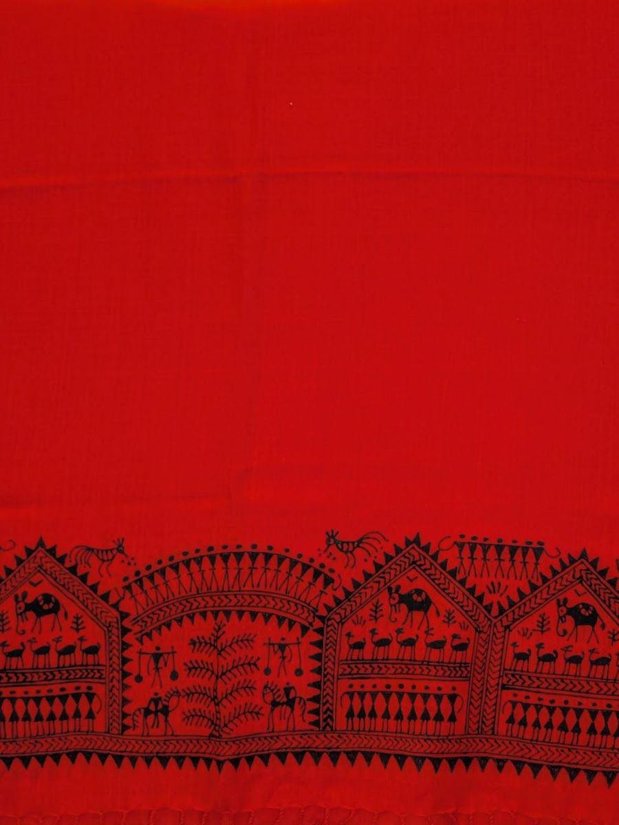 Saura shawl, red